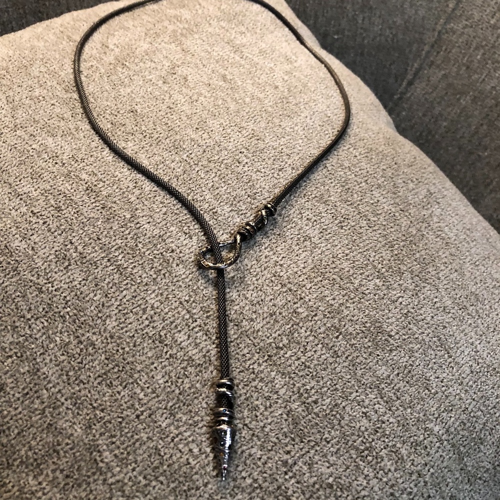 Patricia Locke Signed Silver Lariat